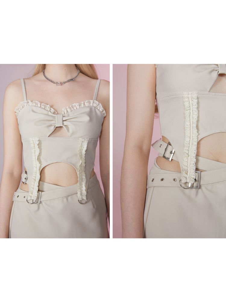 Ausschnitt-Camisole-Top Süß und Würzig Set