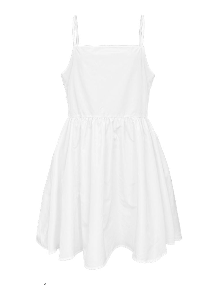 리본 메시 홀터 스커트