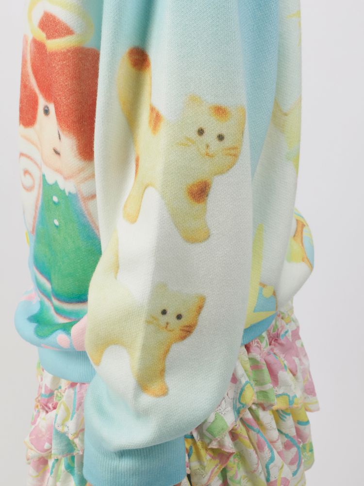 리버시블 귀여운 프린트 스웨터
