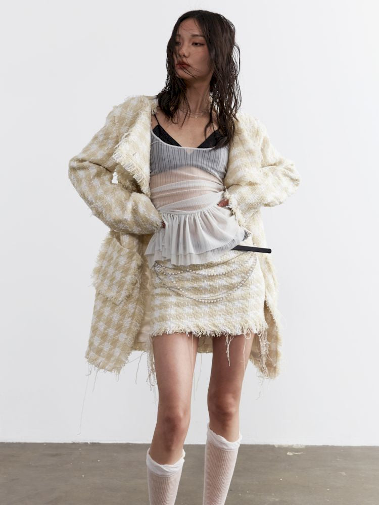 페어리 스타일 루즈 핏 시폰 재킷