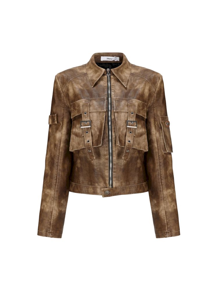 Leather Jacket Coat Women Cotton Version