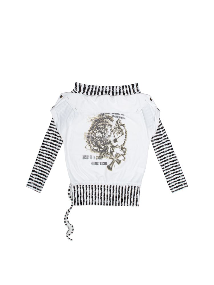 Einseitiger Punk Lockere Sweatshirt