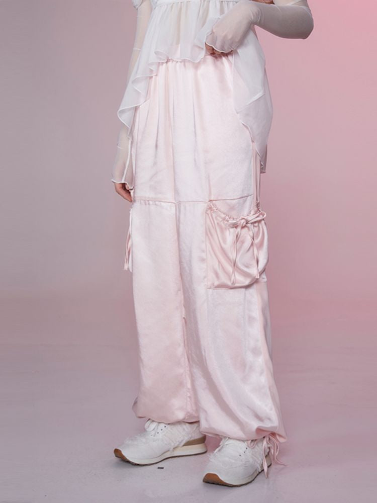 Drapierte schlanke lockere Freizeit-Hosen