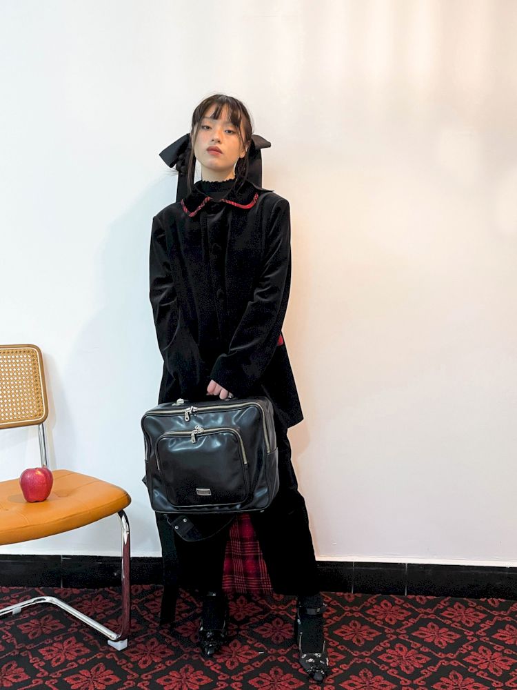 Samt Karierter Patchwork Lange Halterkleid