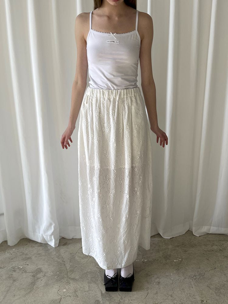 Weißes Spitzen-Pyjama-Set