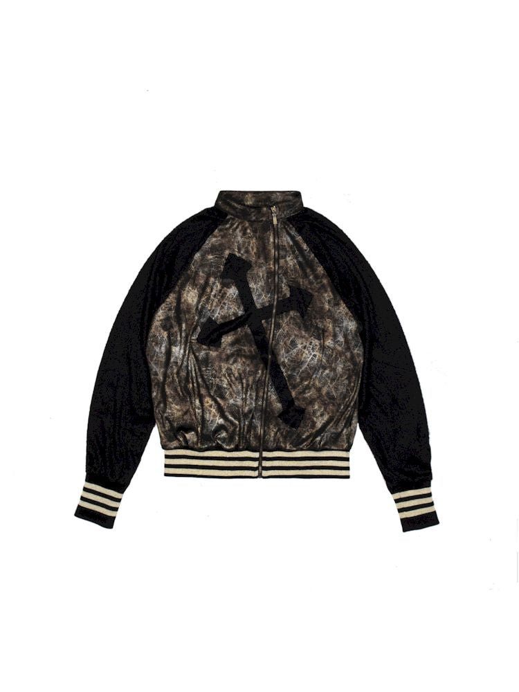 홀로우 크로스 니트 튜닉