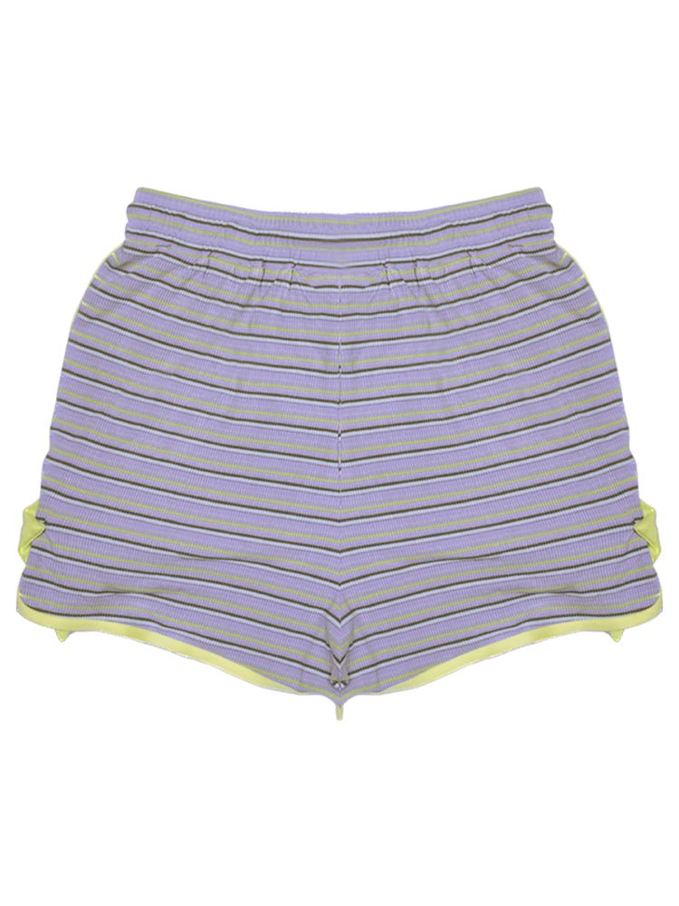 Casual Retro Sporty Purple Striped Star Shorts