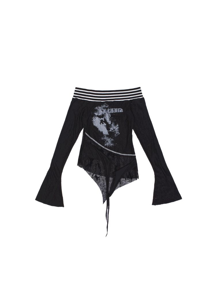 Langarm-Zwei-Tragen-Ein-strapless-Oberteil