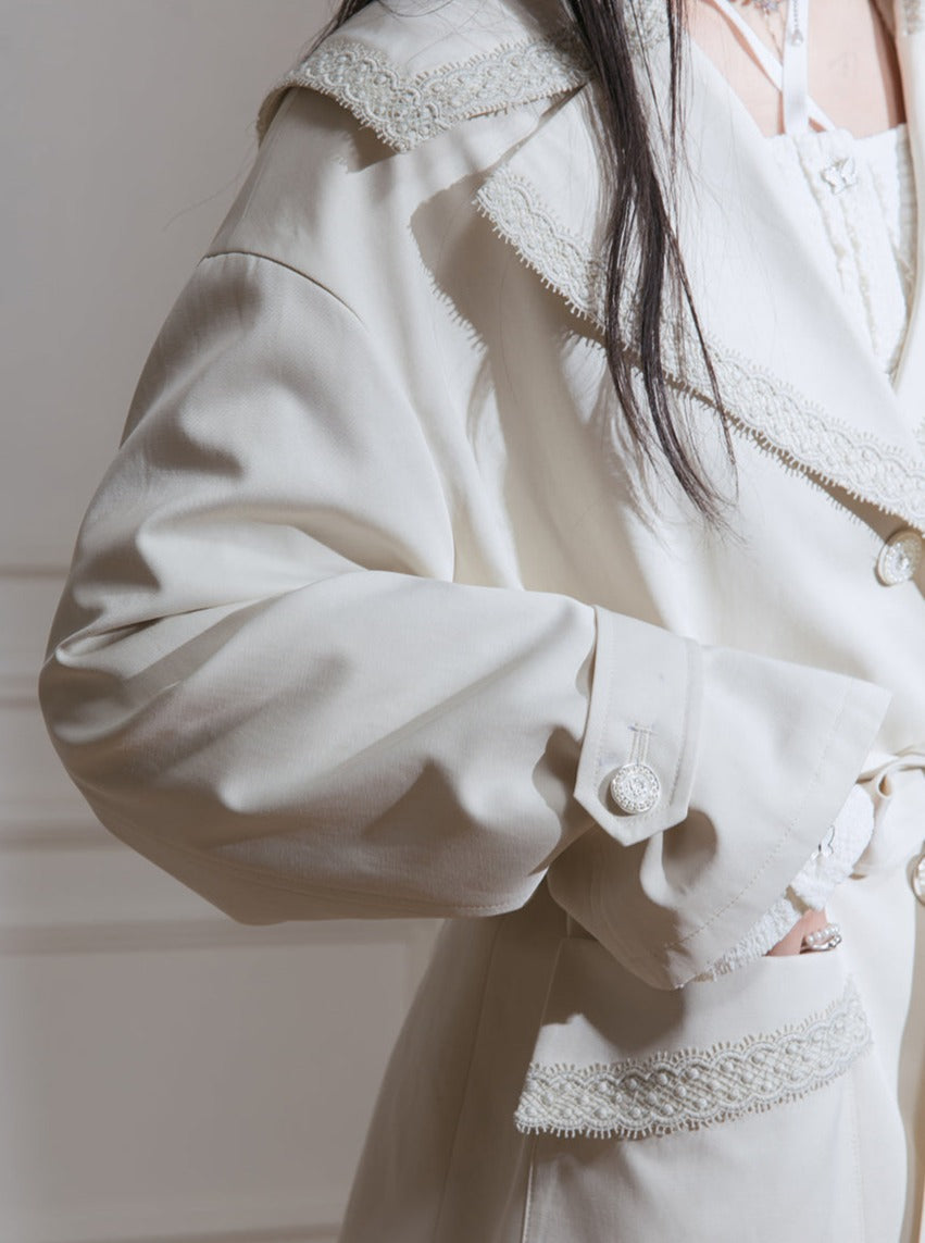 Patchwork-Kragen-Träger kurze Jacke