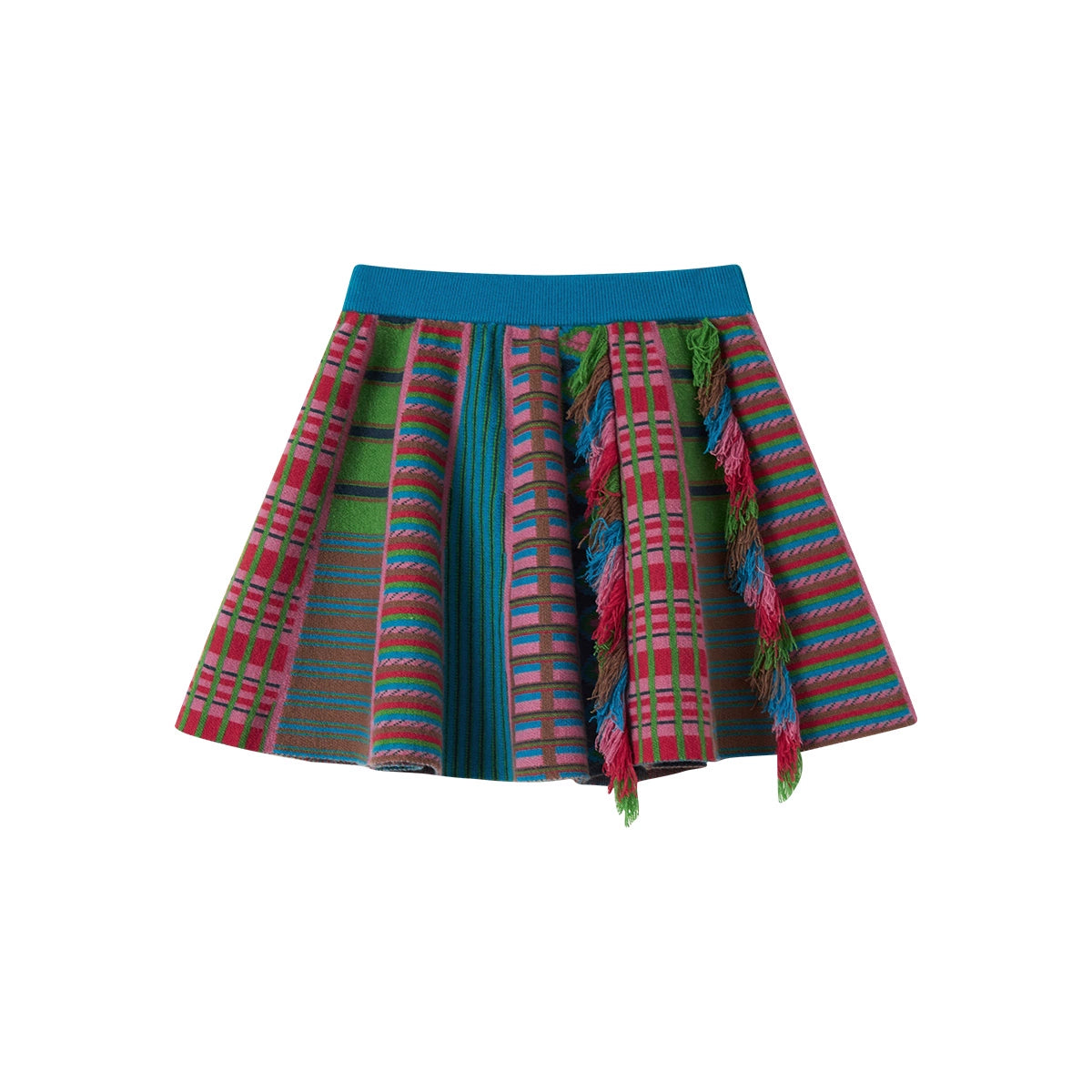 Colorful Ethnic Knitted Skirt