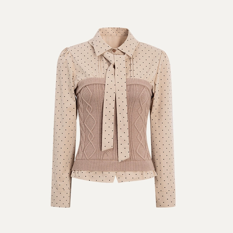 Collegiate Dot Pleats Set-Up