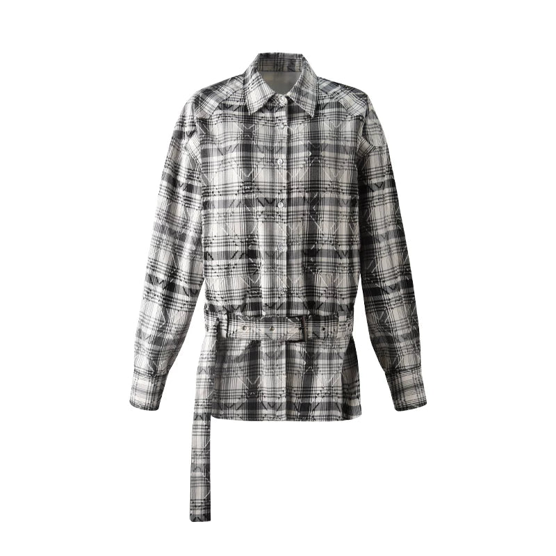 Plaid Checkered Shirt Jacket