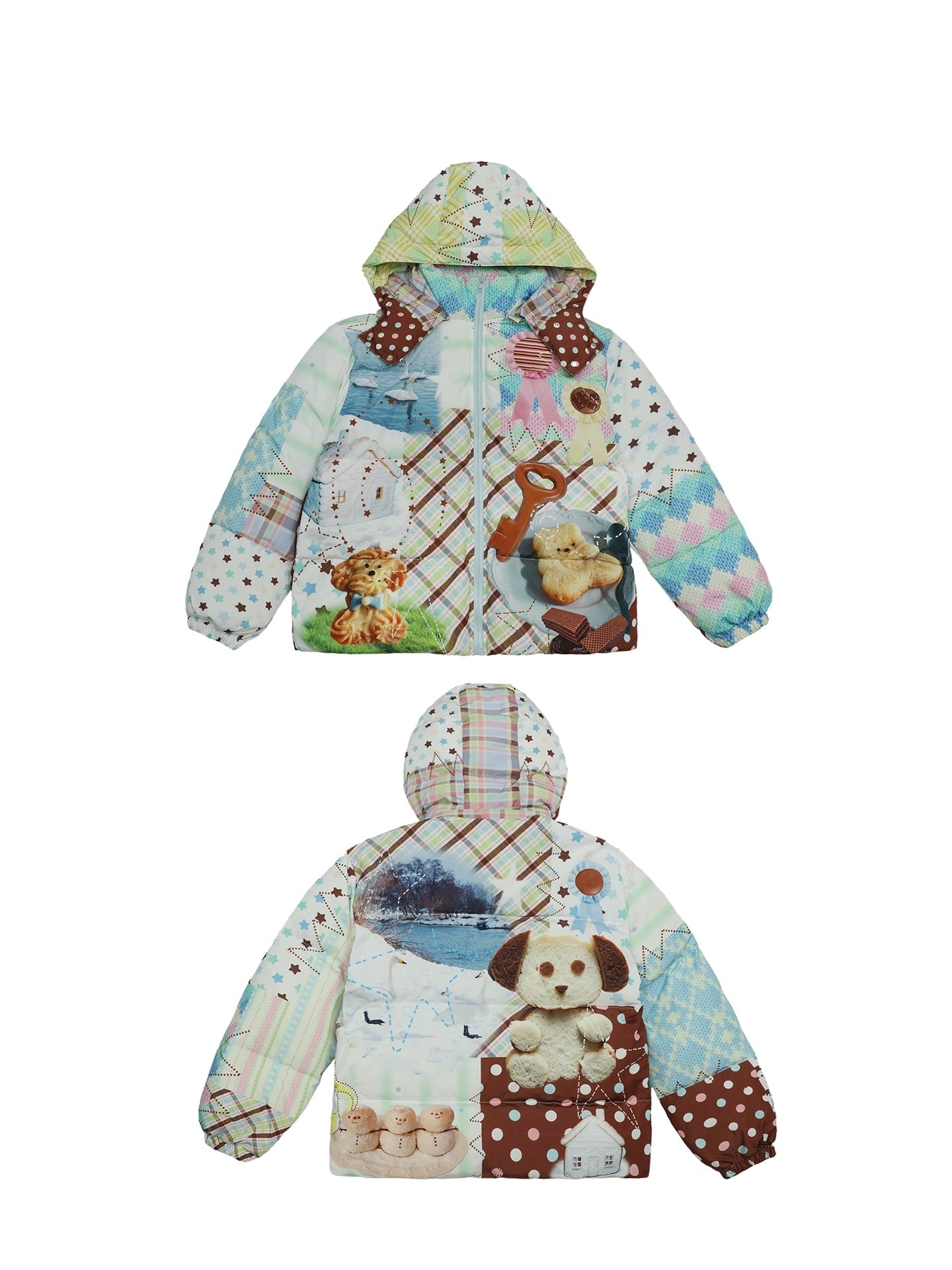 Angel Print Hooded Jacket