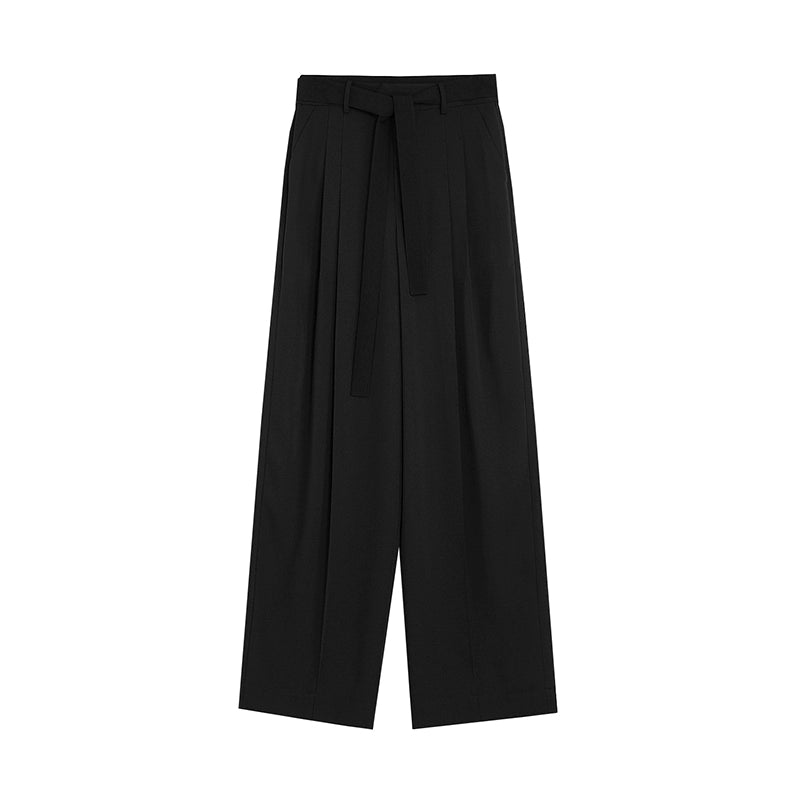 Woman's Wide Leg Drape Mop Pants