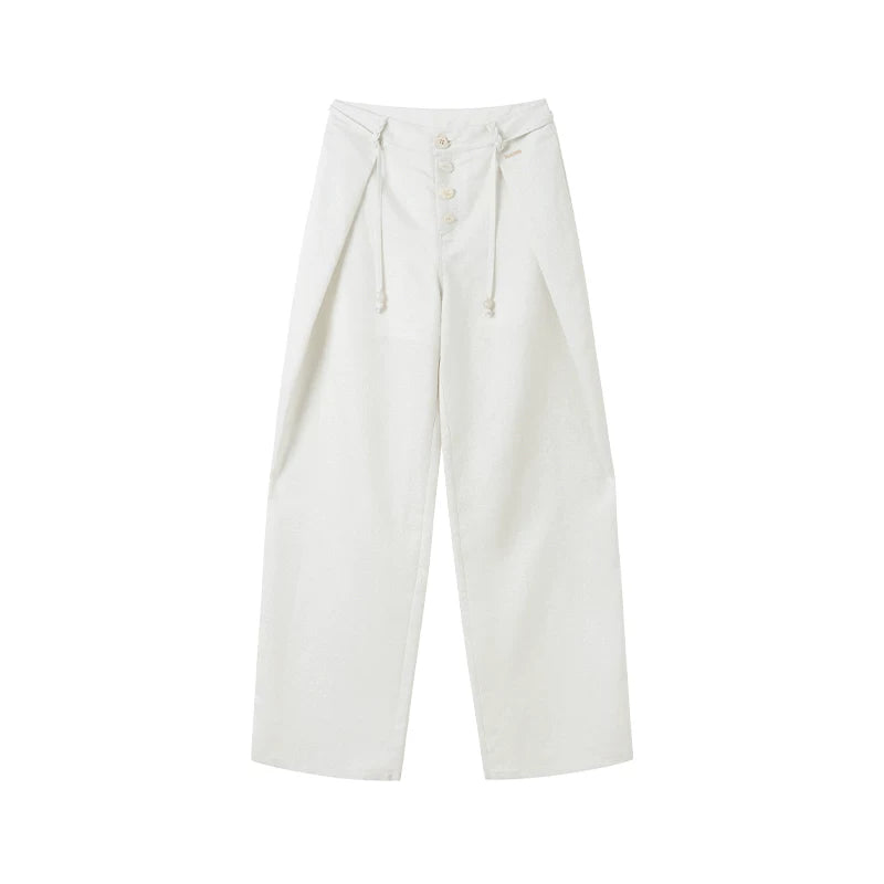 Tencel Linen Wide-Leg Pants
