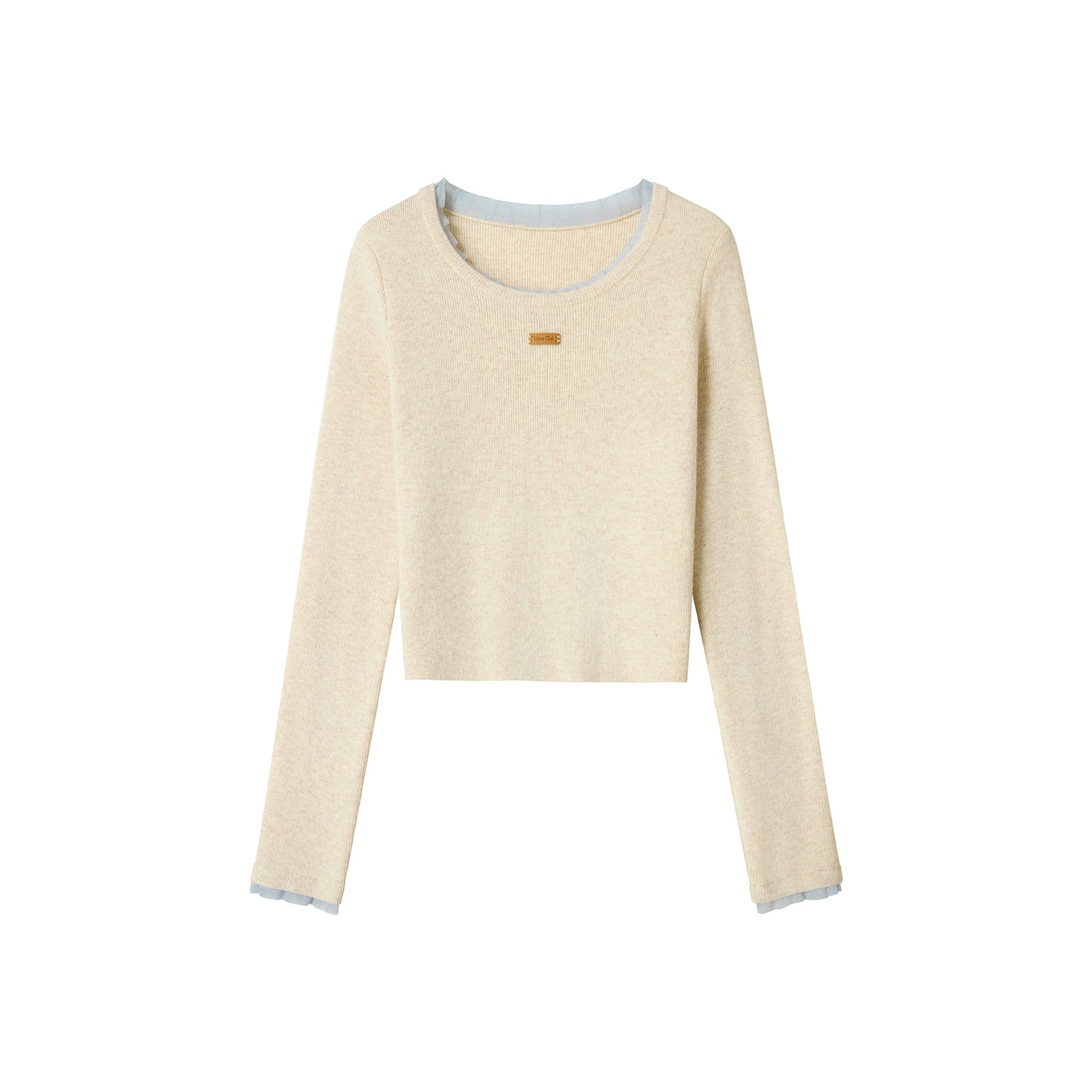 Uena Wool Blend Logo Top