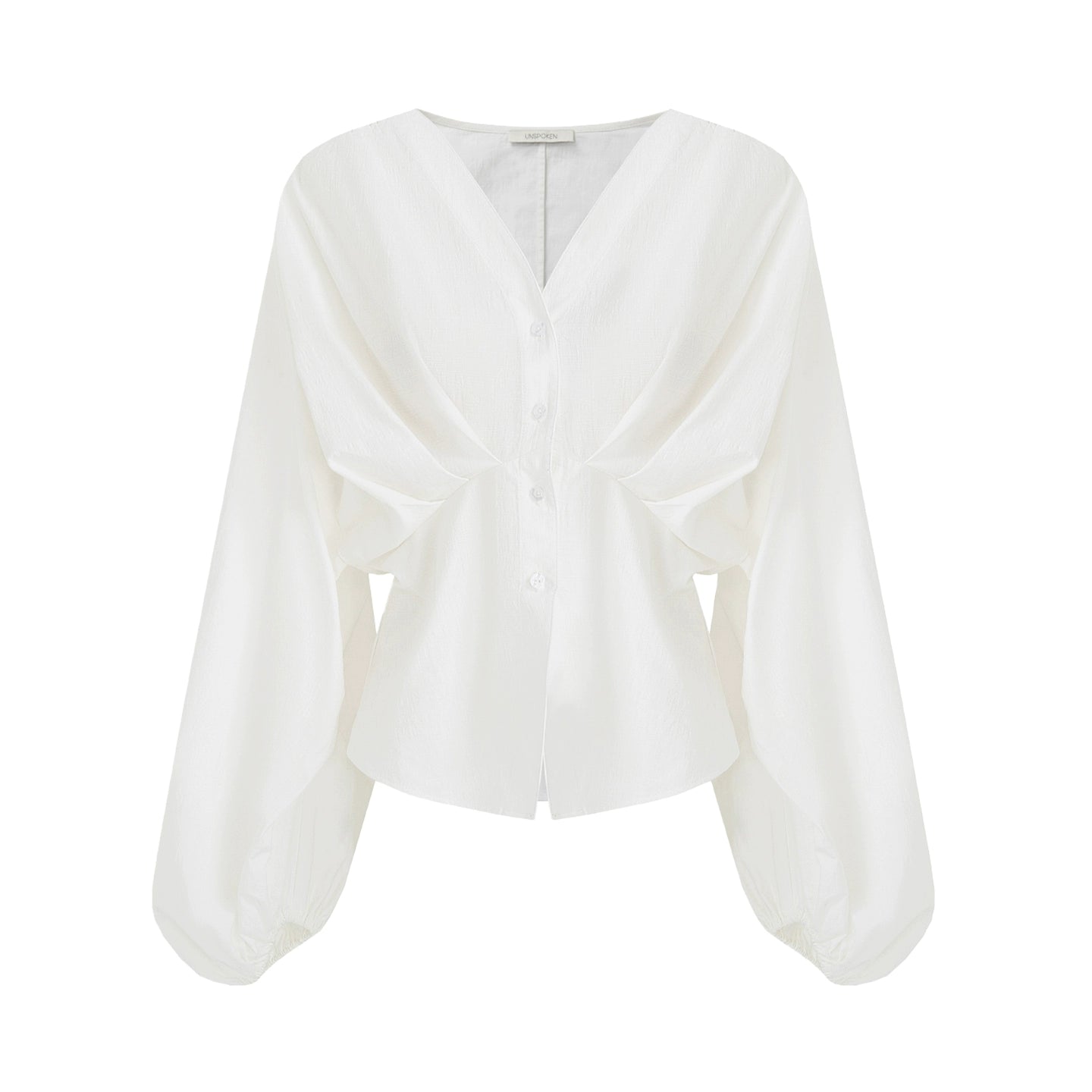 Waist Cinching Silhouette V-Neck Top