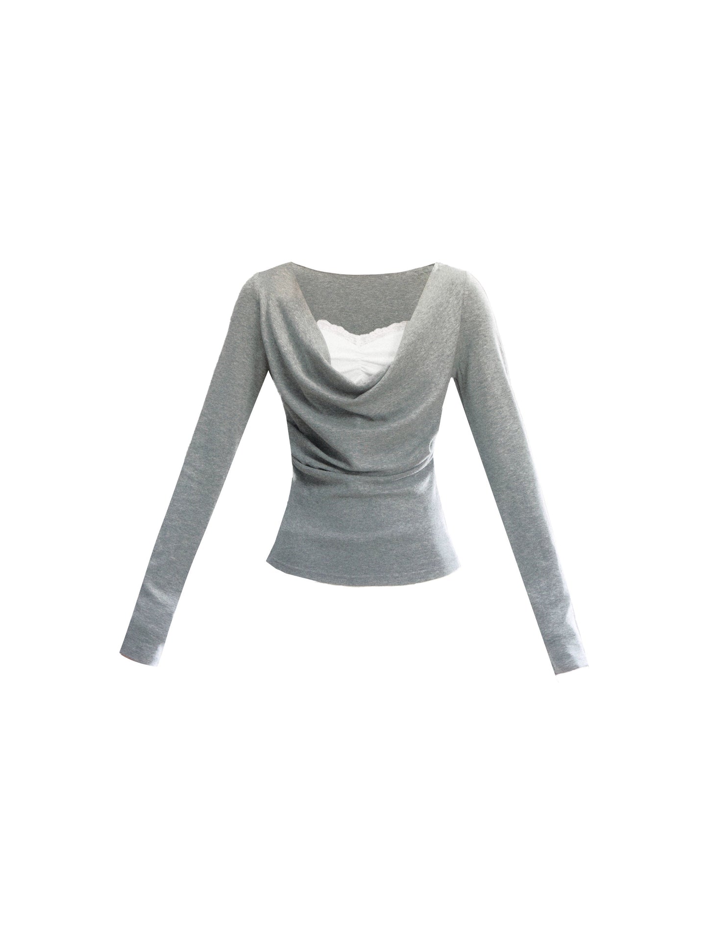 Gray Flower Swing Knitwear