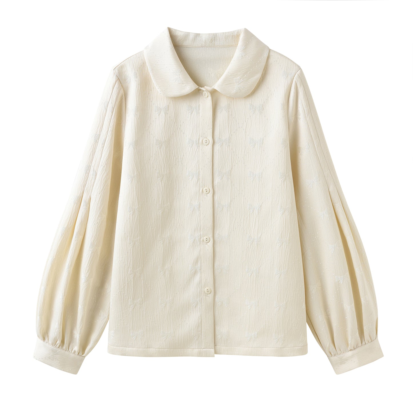 Vintage Bow Jacquard Lantern Shirt