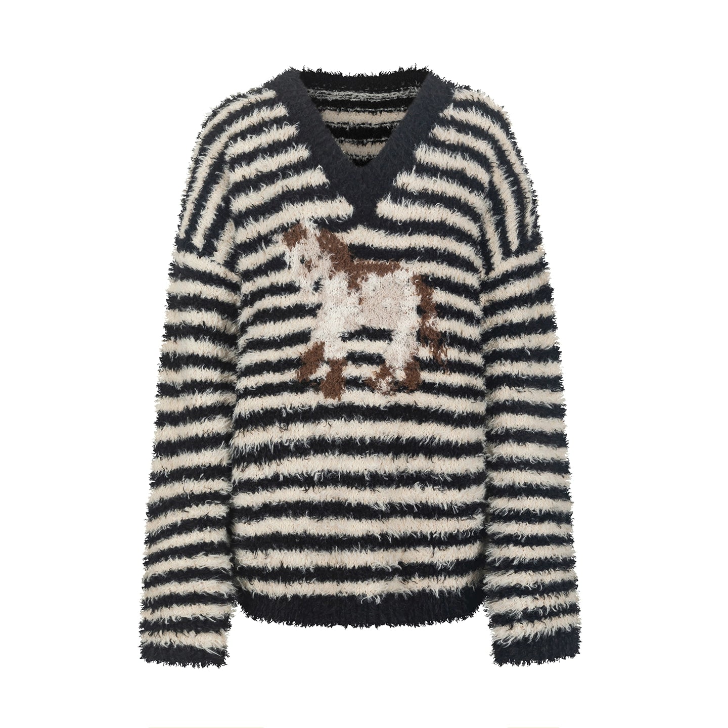 Sweet Striped V-Neck Sweater