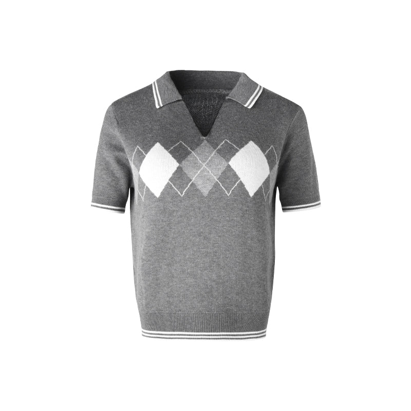 Vintage Diamond V-Neck Tee