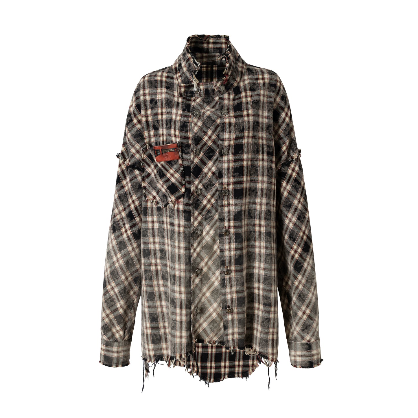 Gray Plaid Punk Shirt