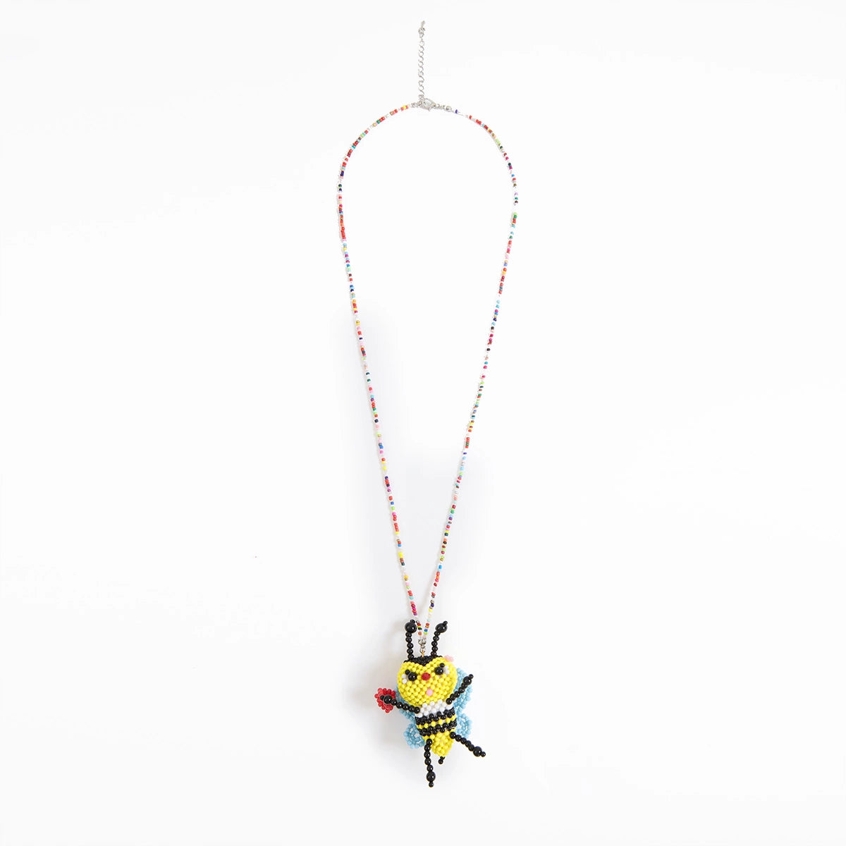 Yellow Beaded Bee Necklace