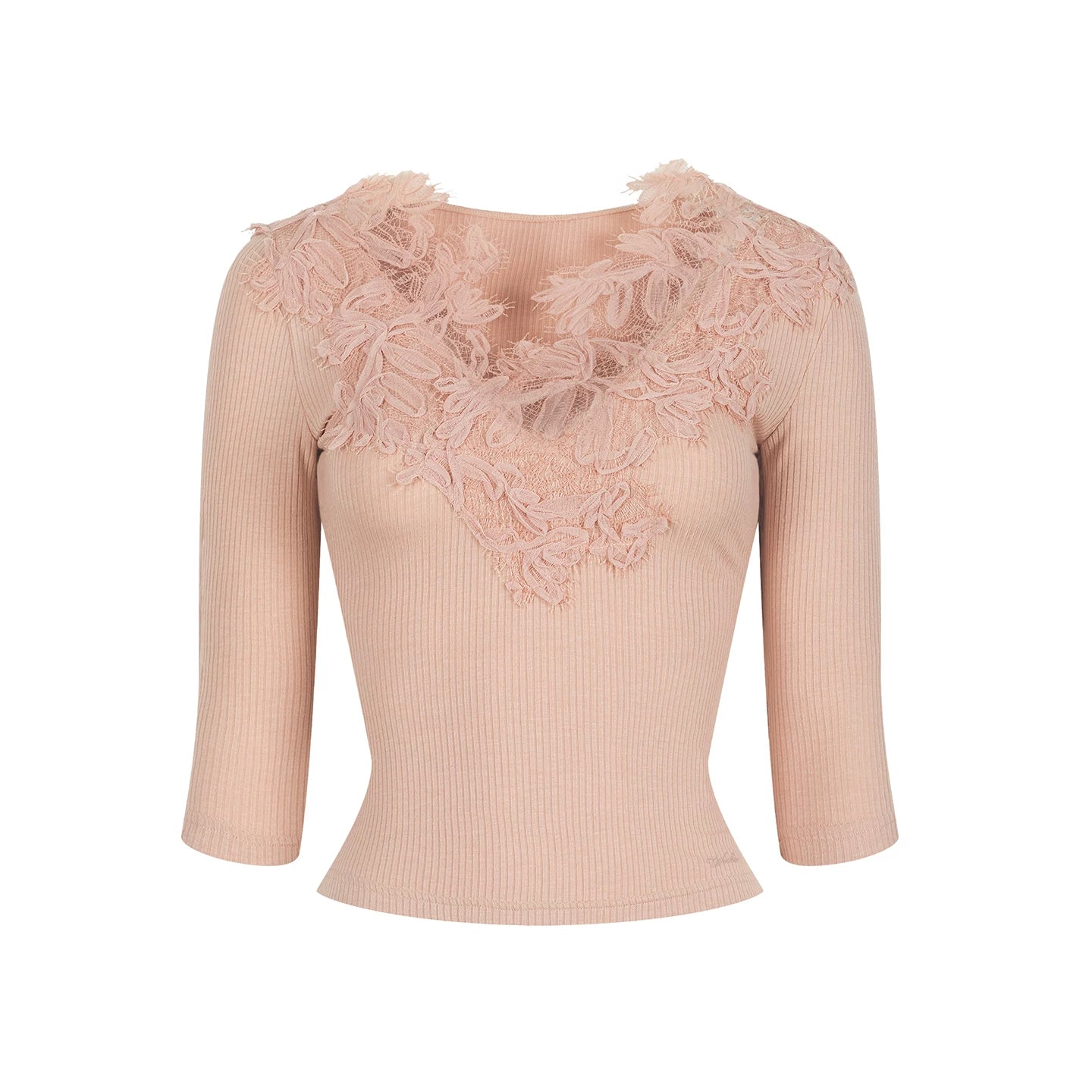 Lace Floral V-Neck Top