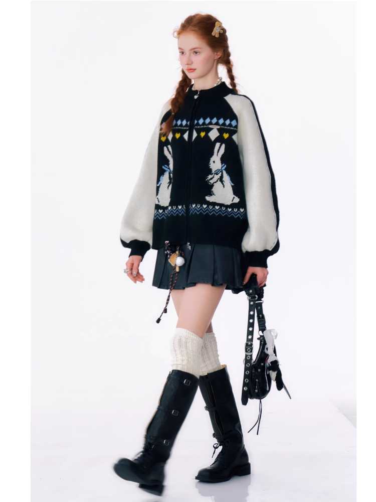 Retro-Design Reißverschlussjacke