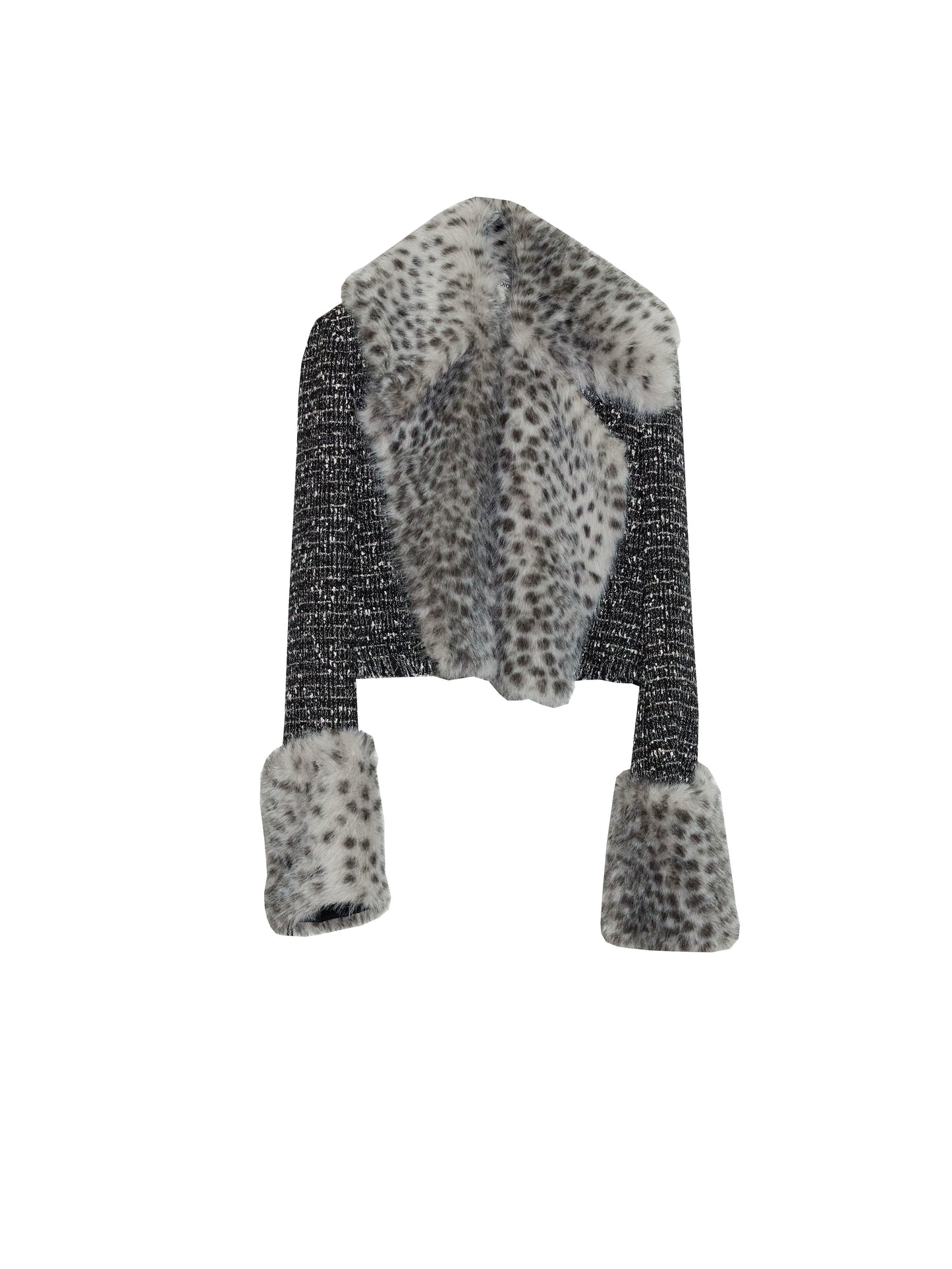 City Hunter Leopard Print Short Coat