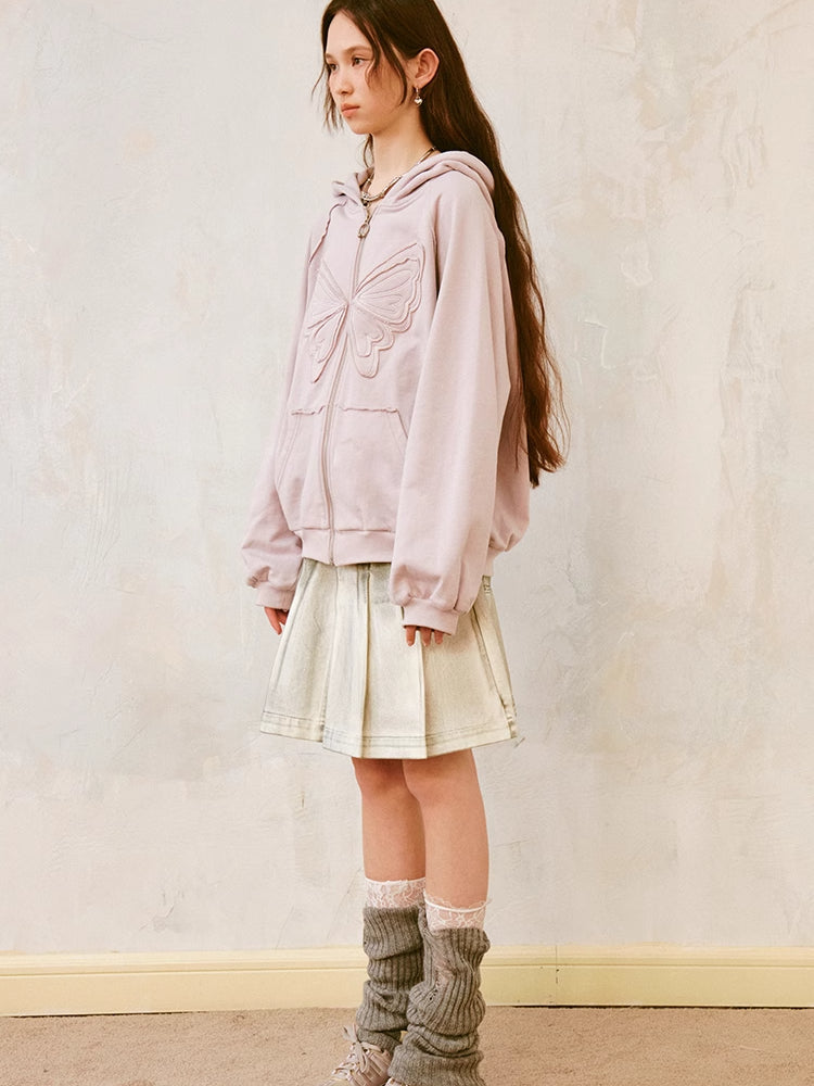 Hoch taillierter, schlanker Jeansrock