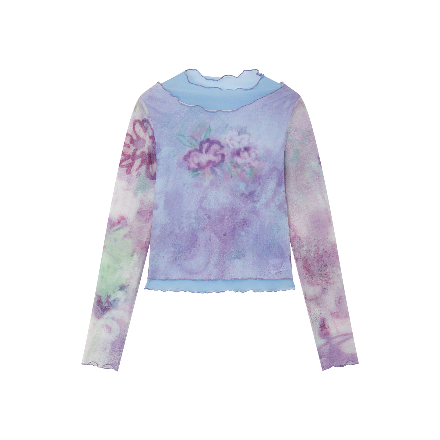 Tea Flower Dance Mesh Top