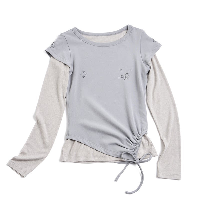 Breathing Aesthetics Rhinestone Blouse