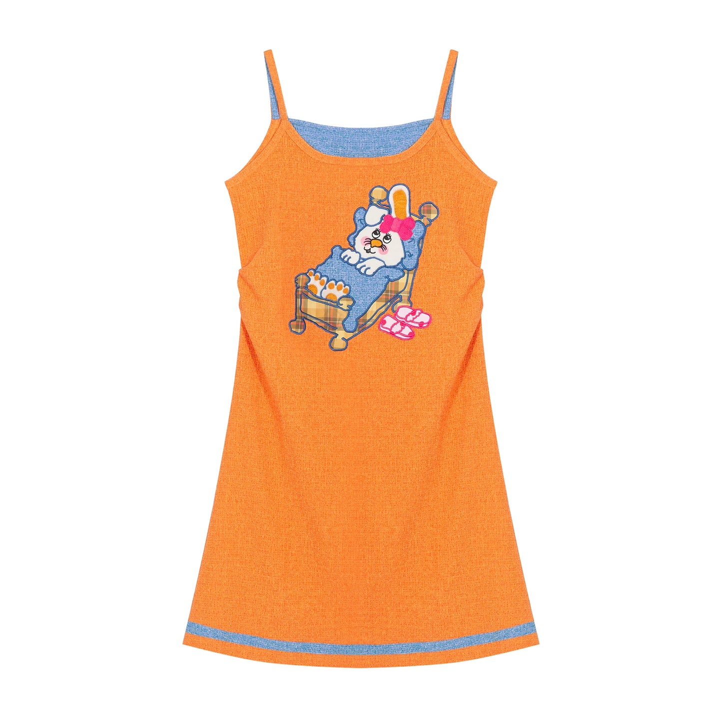 Summer Peach Halter Dress