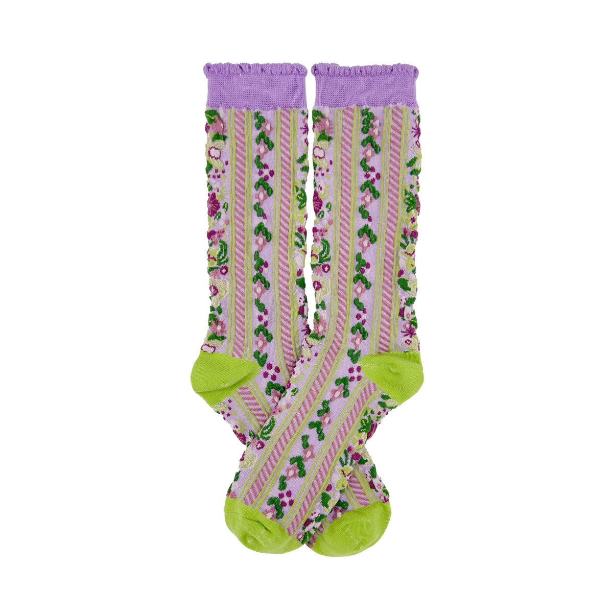 Floral Flower Jacquard Vintage Socks