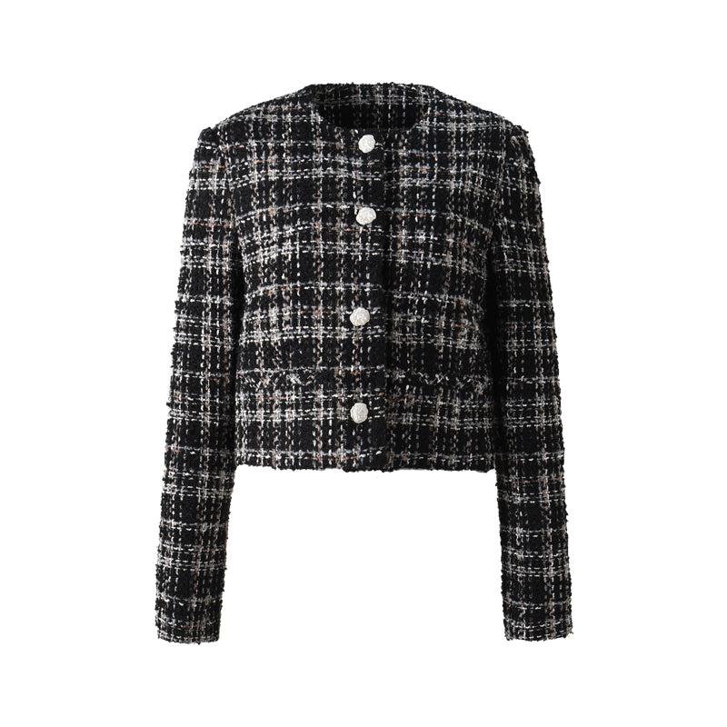 Plaid Tweed Jacket