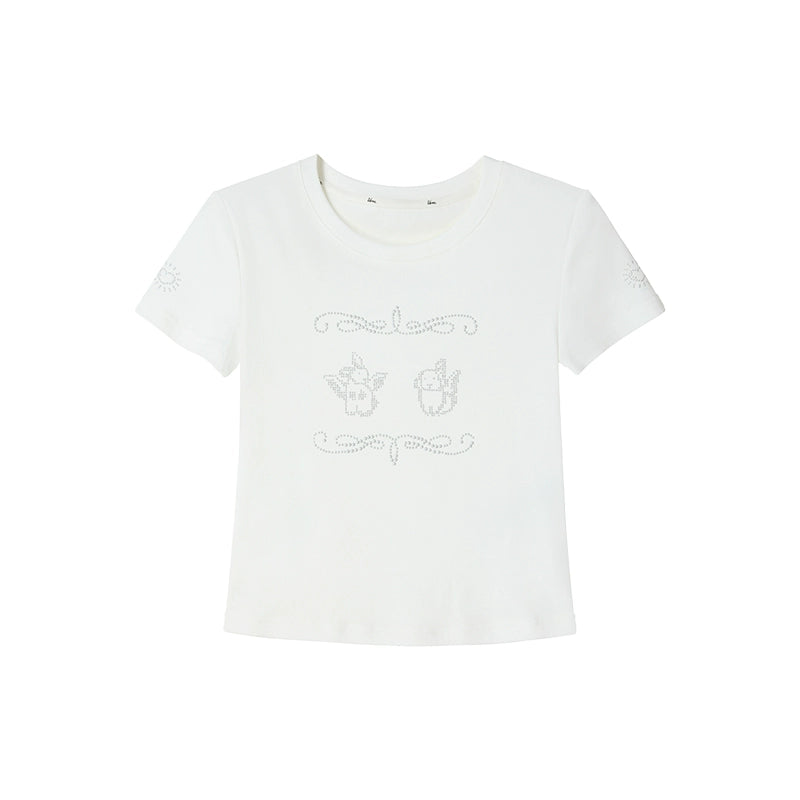 White Angel Studded Tee