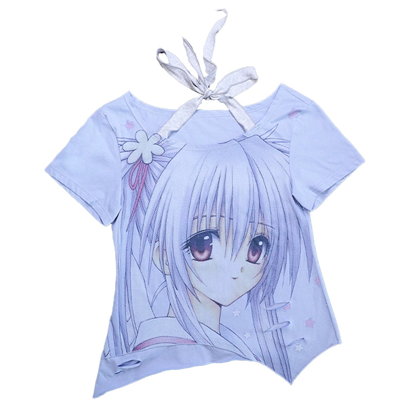 Retro Cartoon Girl Top