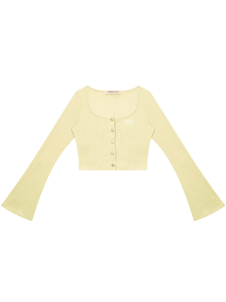 롱 슬리브 니트 가디건