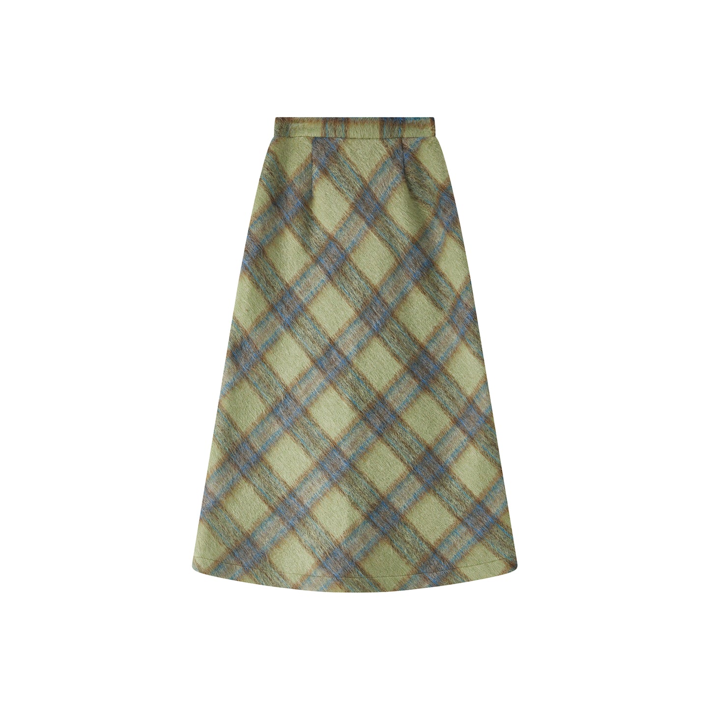 Retro A-Line Plaid Skirt
