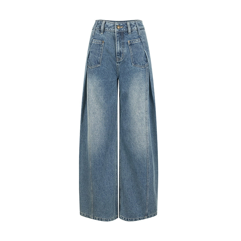 Summer Pleated Denim Pants
