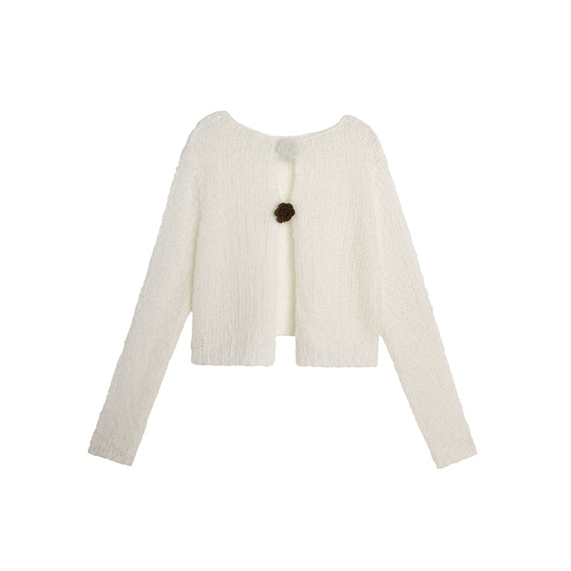 Original Floral Slim Fit Cut-Out Cardigan