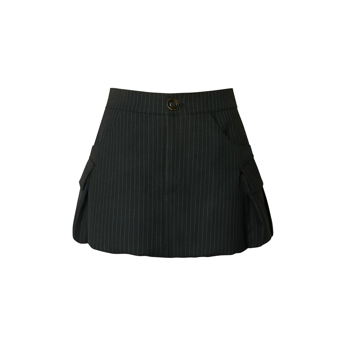 Retro-Schwarz gestreifter Blumenrock