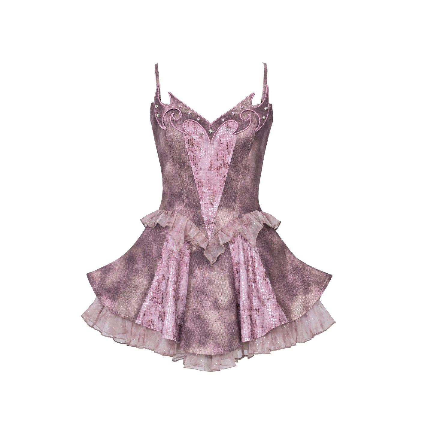 Butterfly Sequins Slip Dress Set-Up