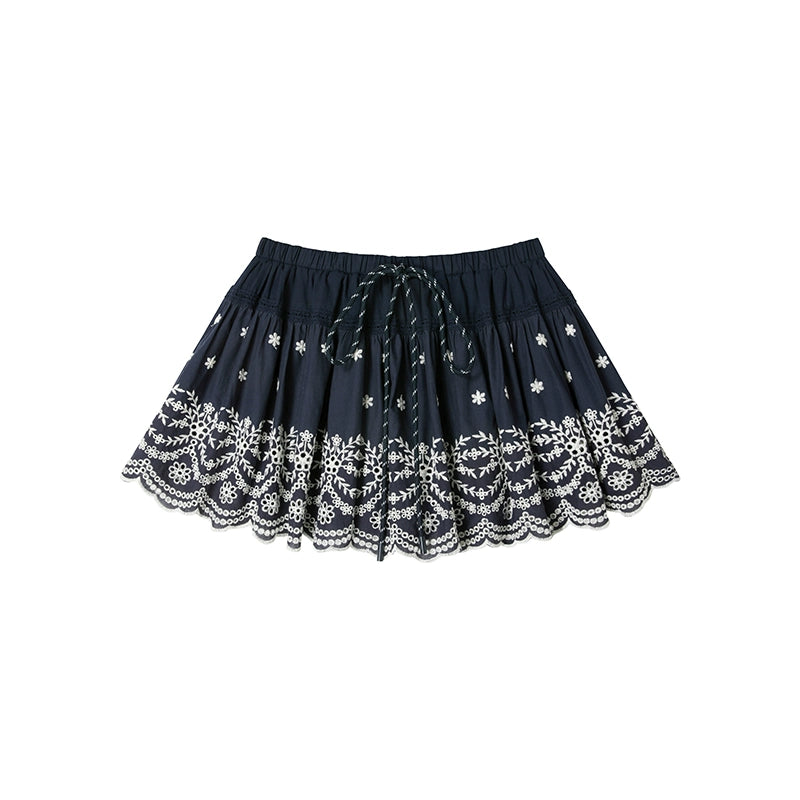 Embroidery Lace A-Line Skirt
