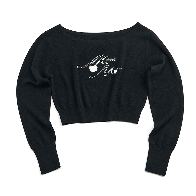 Cherry Jacquard Merino Wool Top