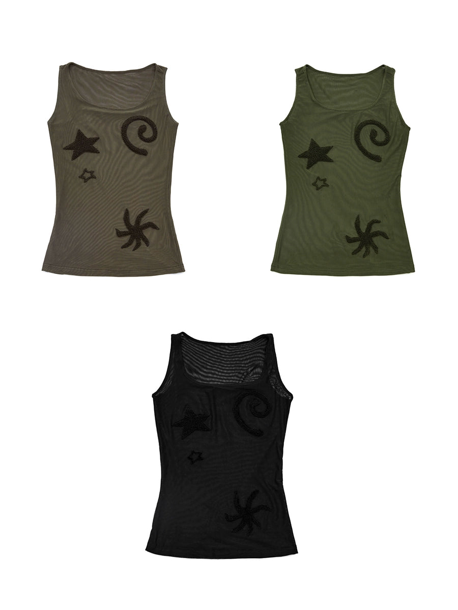 Mesh Star Tank Top