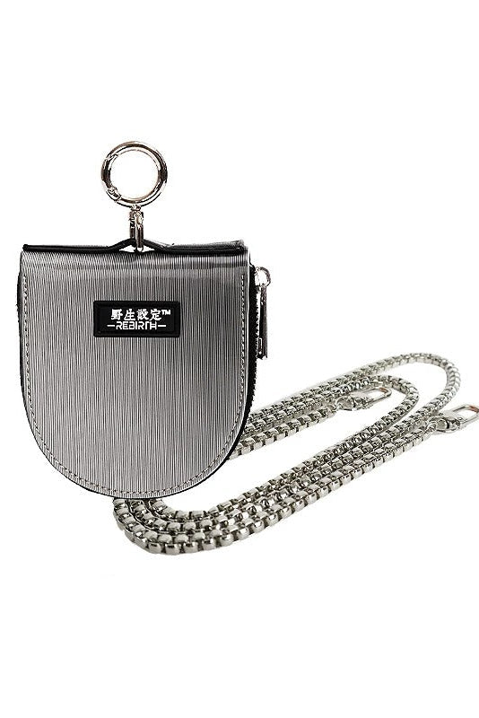 Wild Key Silver Chain Purse