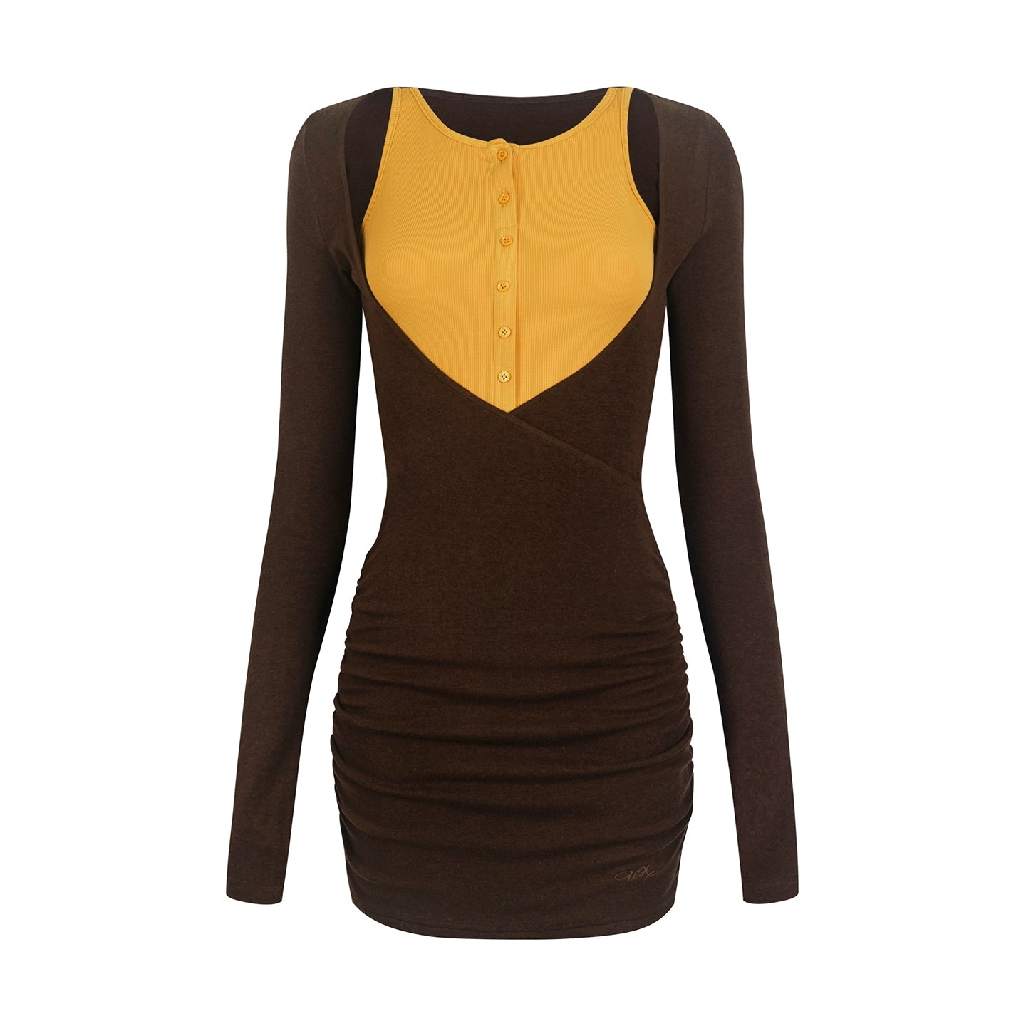 Winter Contrast Slim Dress