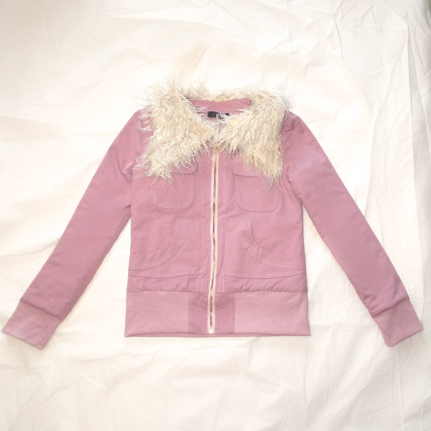 Slim-Fit Plush Collar Jacket